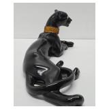 Large 18" Vintage Mid Century Ceramic Jaguar Sculpture