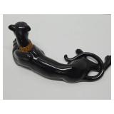 Large 18" Vintage Mid Century Ceramic Jaguar Sculpture