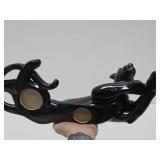 Large 18" Vintage Mid Century Ceramic Jaguar Sculpture