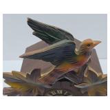 Vintage Black Forest Carved Wood Cuckoo Clock w/Birds