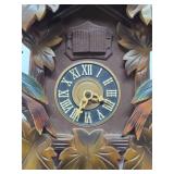 Vintage Black Forest Carved Wood Cuckoo Clock w/Birds