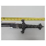 Very Cool Gothic Style "Lightning Bolt" Bladed Dagger or Short Sword - 23.5" Length
