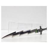 Very Cool Gothic Style "Lightning Bolt" Bladed Dagger or Short Sword - 23.5" Length
