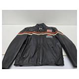 Great Condition Interstate Leather Motorcycle Jacket w/Eagle - Size Large