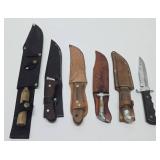 Estate Lot of Assorted Vintage Fixed Blade Knives