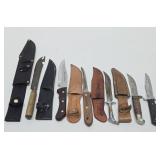 Estate Lot of Assorted Vintage Fixed Blade Knives