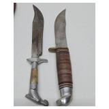 Estate Lot of Assorted Vintage Fixed Blade Knives