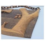 Very Cool Relief Carved Walnut Woodcarving by Marv Meyer