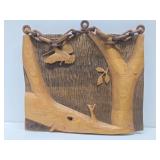 Very Cool Relief Carved Walnut Woodcarving by Marv Meyer