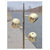 Working Vintage Mid Century Brass 3-Shade Orb Floor Lamp