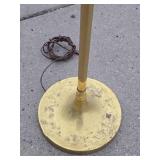 Working Vintage Mid Century Brass Dual Pierced Shade Floor Lamp