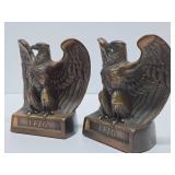 Vintage Brass Patriotic Eagle Bookend Set