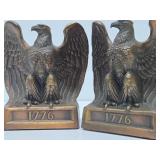 Vintage Brass Patriotic Eagle Bookend Set