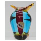 Awesome Vintage Murano Art Glass Owl