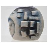 Very Cool Signed Vintage Nikos Dazelidis Ceramic Face Sculpture Vase