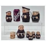 Collection of Vintage Goebel etc Ceramic Friar Items