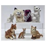 Collection of Assorted Vintage Ceramic Cat Figurines