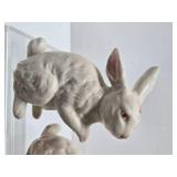 Collection of Vintage Ceramic & Glass Rabbit Figurines - Lefton etc