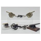Collection of Vintage Brass etc Cannons