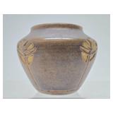 Very Nice Signed Vintage Art Pottery Vase w/Flower