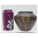 Very Nice Signed Vintage Art Pottery Vase w/Flower