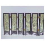 Small Vintage Oriental Folding Table Screen w/Original Box