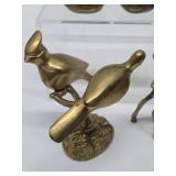 Nice Group of Vintage Solid Brass Animals