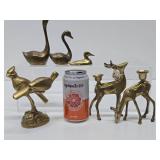 Nice Group of Vintage Solid Brass Animals