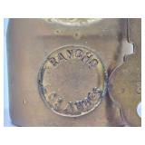 Large Vintage Solid Brass Lock w/Key - Rancho Los Andes