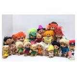 Large Collection of Vintage Troll Dolls