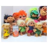 Large Collection of Vintage Troll Dolls