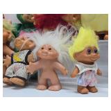 Large Collection of Vintage Troll Dolls