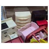 HUGE Lot of Vintage Doll Furniture
