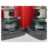 Lot of 4 Nice Condition COLEMAN Lanterns - 3 w/Travel Cases