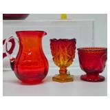 Nice Estate Lot of Colorful Vintage & Mid Century Glassware #1