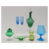 Nice Estate Lot of Colorful Vintage & Mid Century Glassware #3