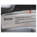 2 Working RYOBI Power Tools w/Cases - Hammer Drill & Finish Sander