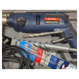 2 Working RYOBI Power Tools w/Cases - Hammer Drill & Finish Sander