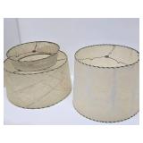 2 Larger Size Mid Century Fiberglass Lamp Shades