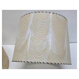 2 Larger Size Mid Century Fiberglass Lamp Shades