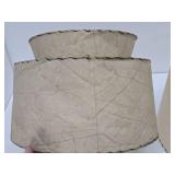2 Larger Size Mid Century Fiberglass Lamp Shades