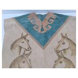 Excellent Vintage Handmade Mexican Leather Horse Coat / Poncho