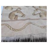 Excellent Vintage Handmade Mexican Leather Horse Coat / Poncho