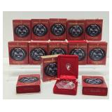 Lot of 13 Mint in Box WATERFORD Crystal 1999 Christmas Ornaments