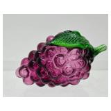 Solid Brass Centerpiece Bowl Full of Art Glass Fruit