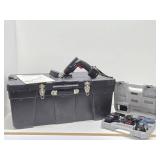 Working Ryobi & Craftsman Cordless Drills w/Batteries & Chargers Plus Tool Box