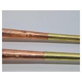 Pair of LARGE Vintage Hammered Copper & Brass Hunting Horns