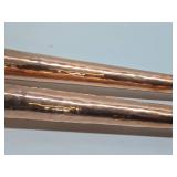 Pair of LARGE Vintage Hammered Copper & Brass Hunting Horns