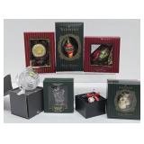 Group of Mint in Box WATERFORD Christmas Ornaments