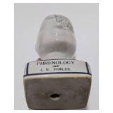 Very Cool Vintage Ceramic Phrenology Head - L.N. Fowler
